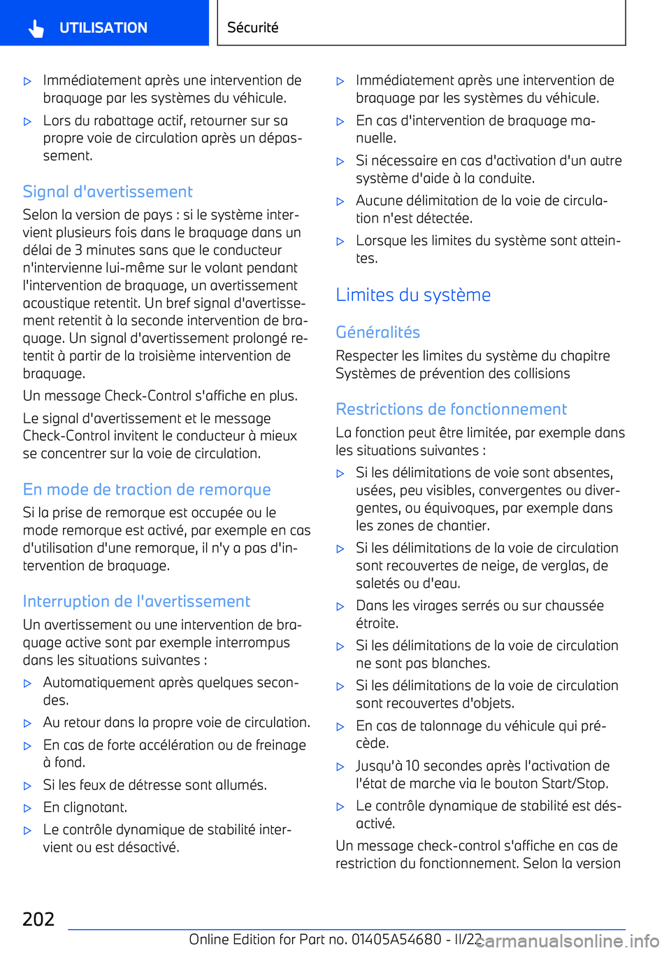 BMW I4 2022 Notices Demploi (in French) BMW I4 2022 Notices Demploi (in French)