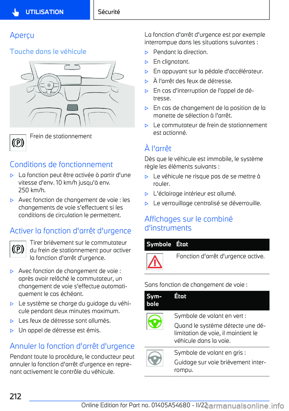 BMW I4 2022 Notices Demploi (in French) Aper BMW I4 2022 Notices Demploi (in French) Aper