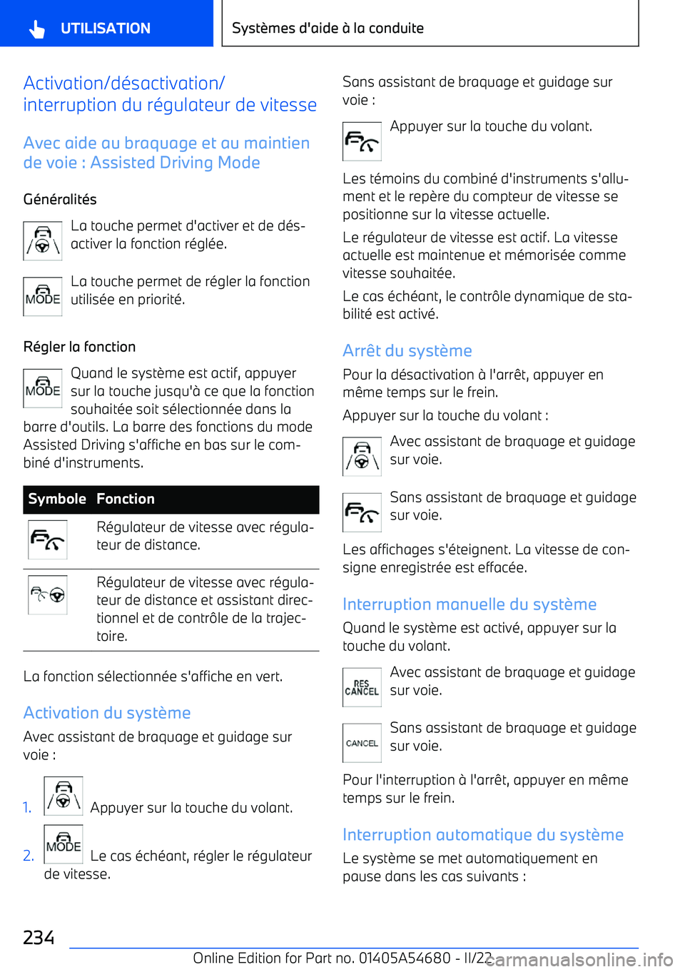 BMW I4 2022 Notices Demploi (in French) Activation/d BMW I4 2022 Notices Demploi (in French) Activation/d