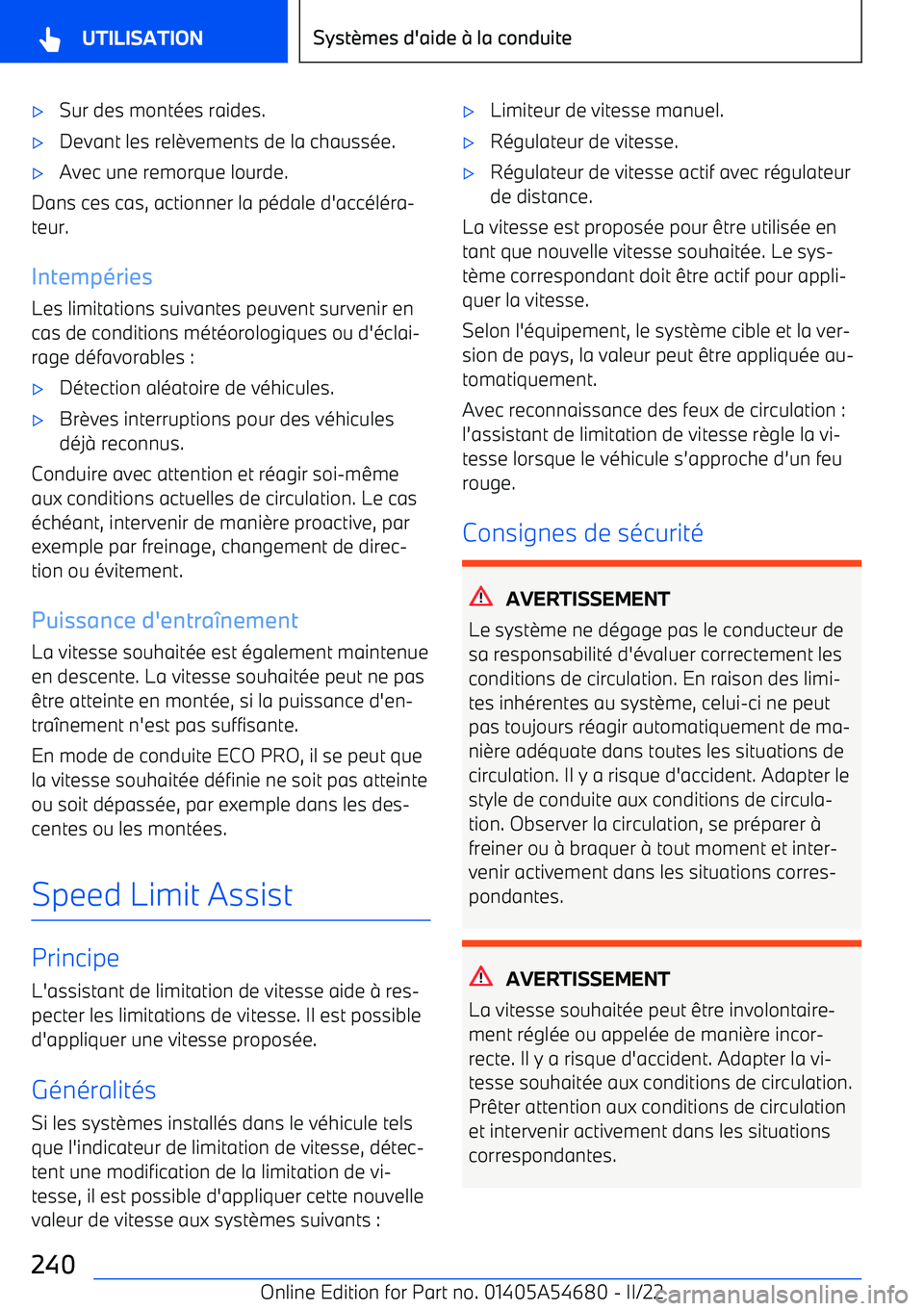 BMW I4 2022 Notices Demploi (in French) BMW I4 2022 Notices Demploi (in French)