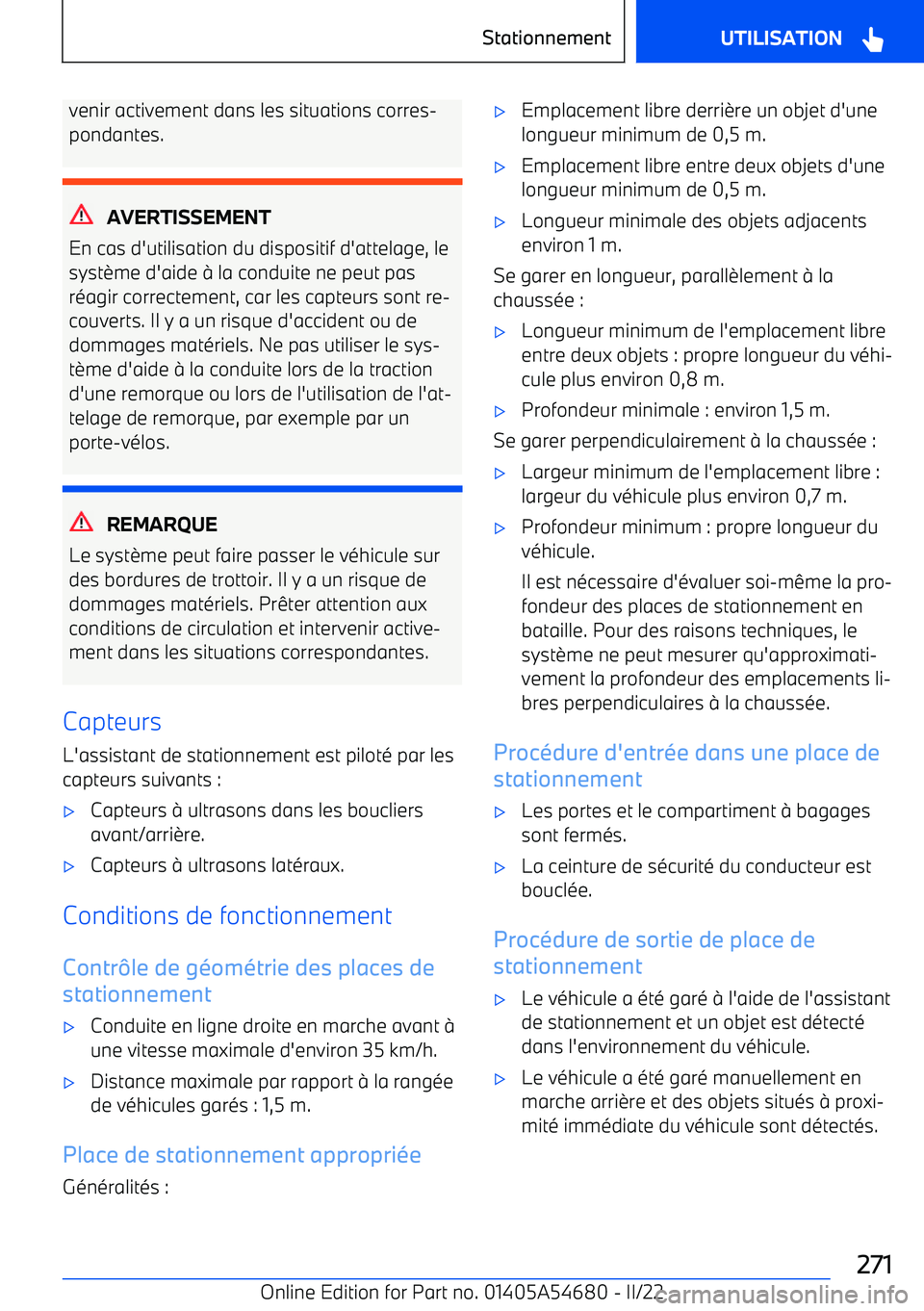 BMW I4 2022 Notices Demploi (in French) venir activement dans les situations corres BMW I4 2022 Notices Demploi (in French) venir activement dans les situations corres