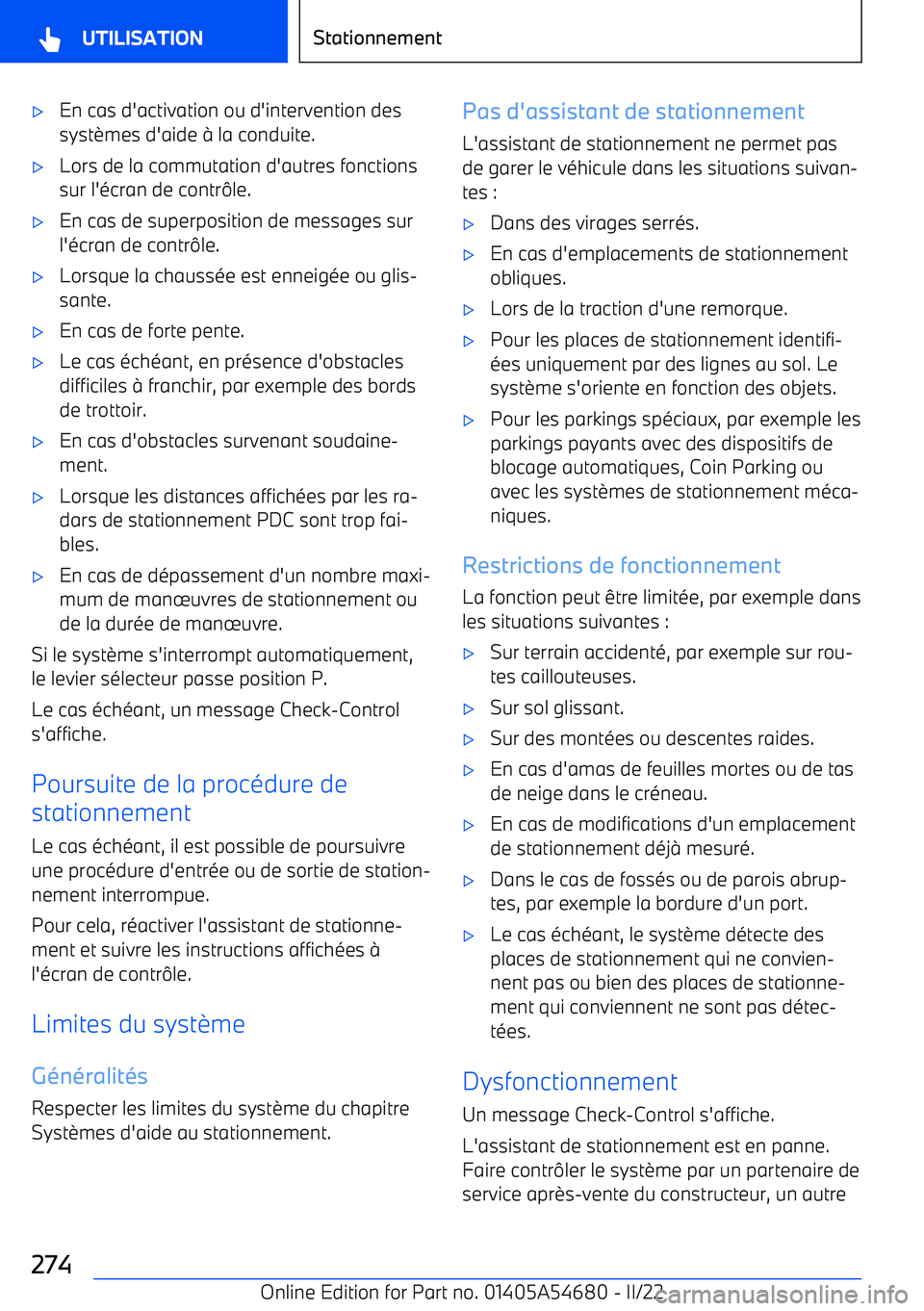 BMW I4 2022 Notices Demploi (in French) BMW I4 2022 Notices Demploi (in French)