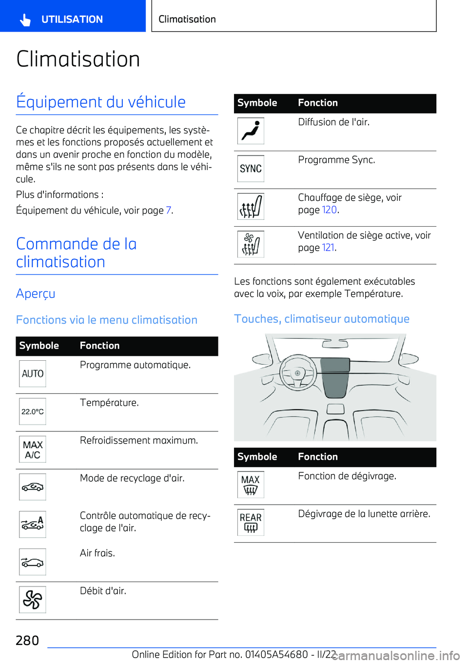 BMW I4 2022 Notices Demploi (in French) Climatisation BMW I4 2022 Notices Demploi (in French) Climatisation