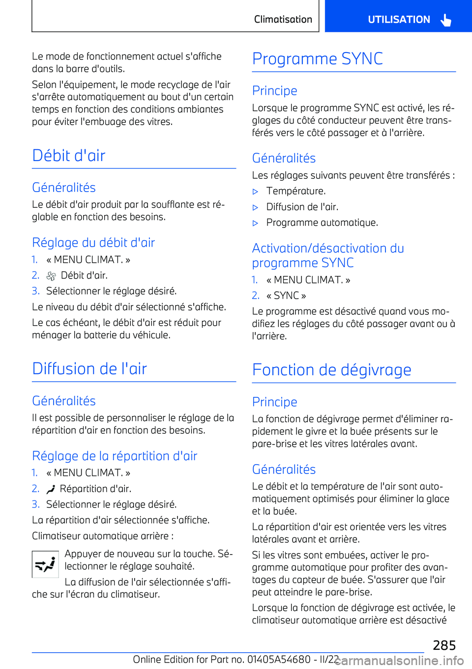 BMW I4 2022 Notices Demploi (in French) Le mode de fonctionnement actuel s BMW I4 2022 Notices Demploi (in French) Le mode de fonctionnement actuel s