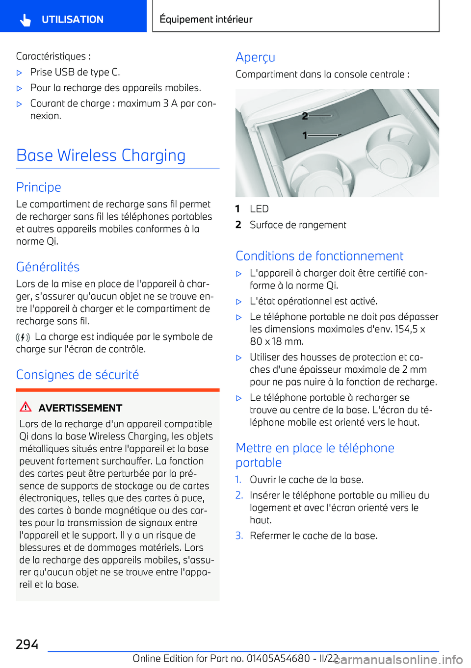 BMW I4 2022 Notices Demploi (in French) Caract BMW I4 2022 Notices Demploi (in French) Caract