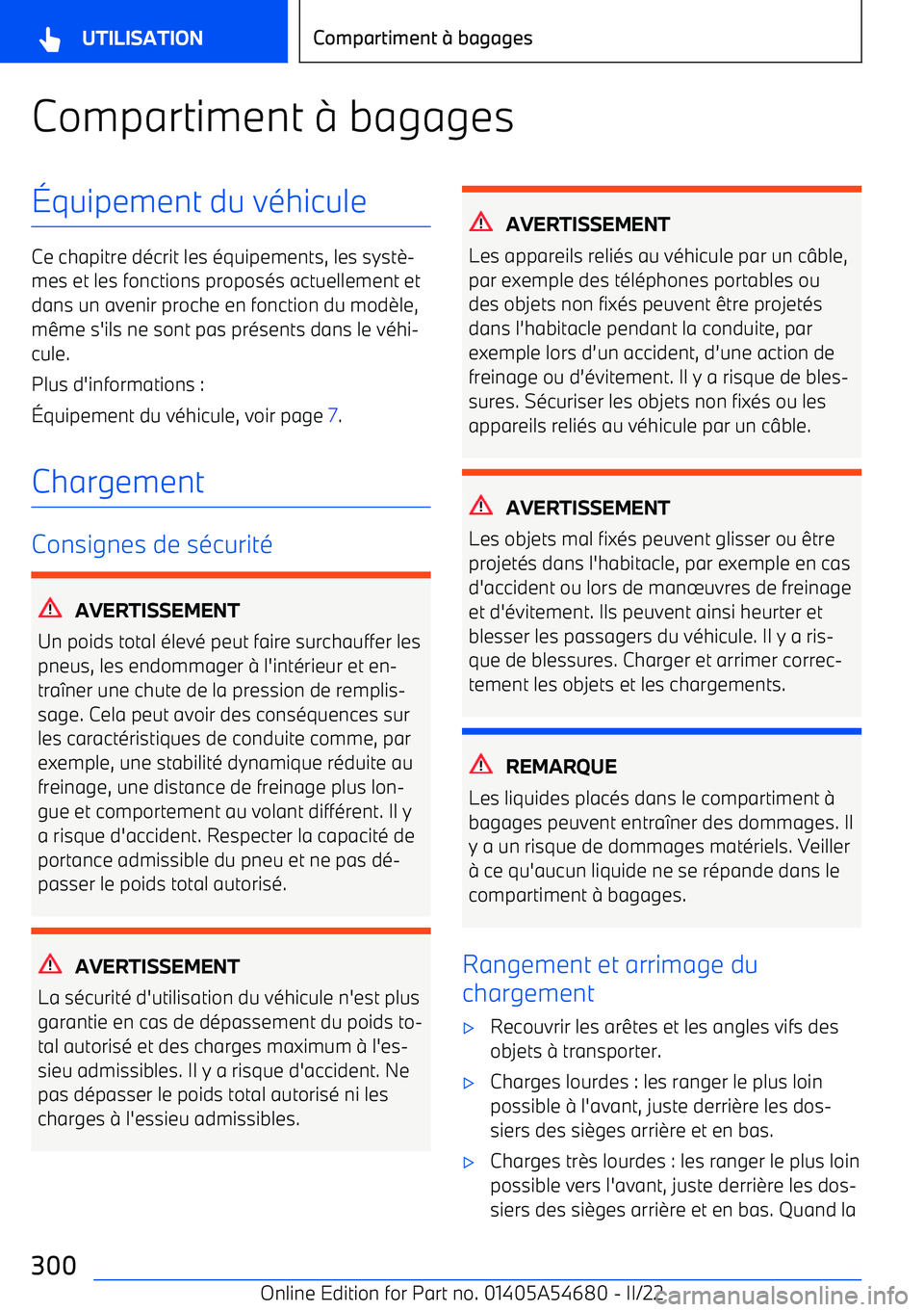 BMW I4 2022 Notices Demploi (in French) Compartiment BMW I4 2022 Notices Demploi (in French) Compartiment