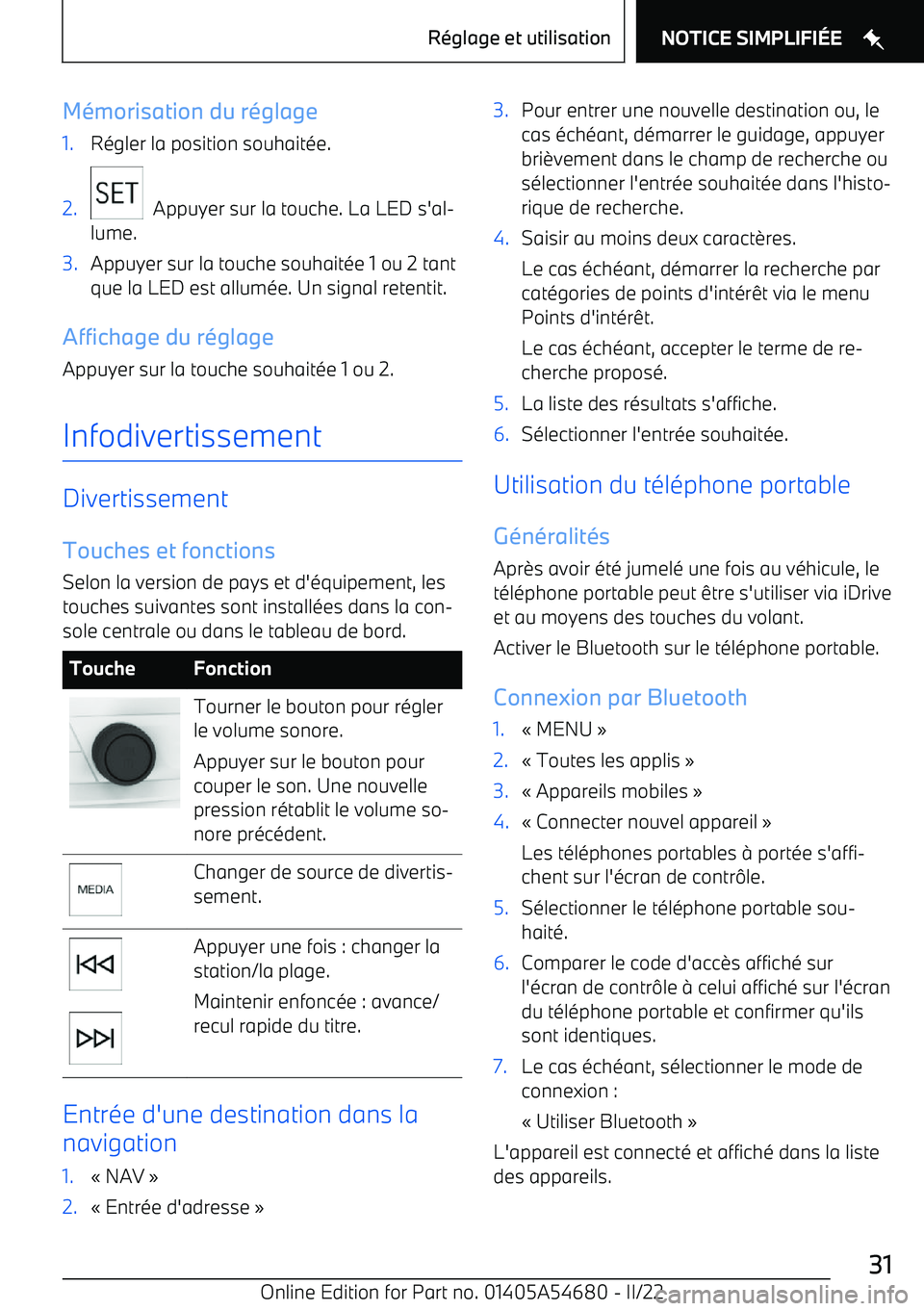 BMW I4 2022 Notices Demploi (in French) M BMW I4 2022 Notices Demploi (in French) M