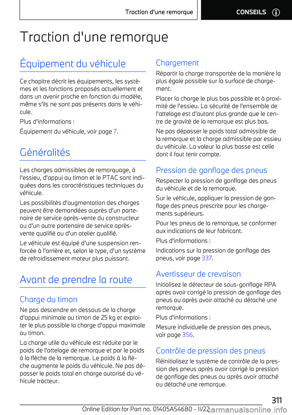 BMW I4 2022 Notices Demploi (in French) Traction d BMW I4 2022 Notices Demploi (in French) Traction d