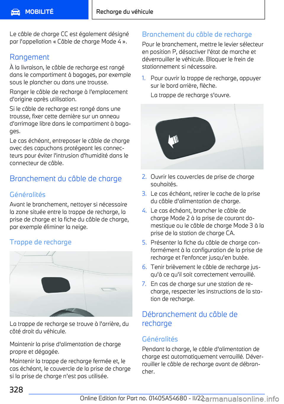 BMW I4 2022 Notices Demploi (in French) Le c BMW I4 2022 Notices Demploi (in French) Le c