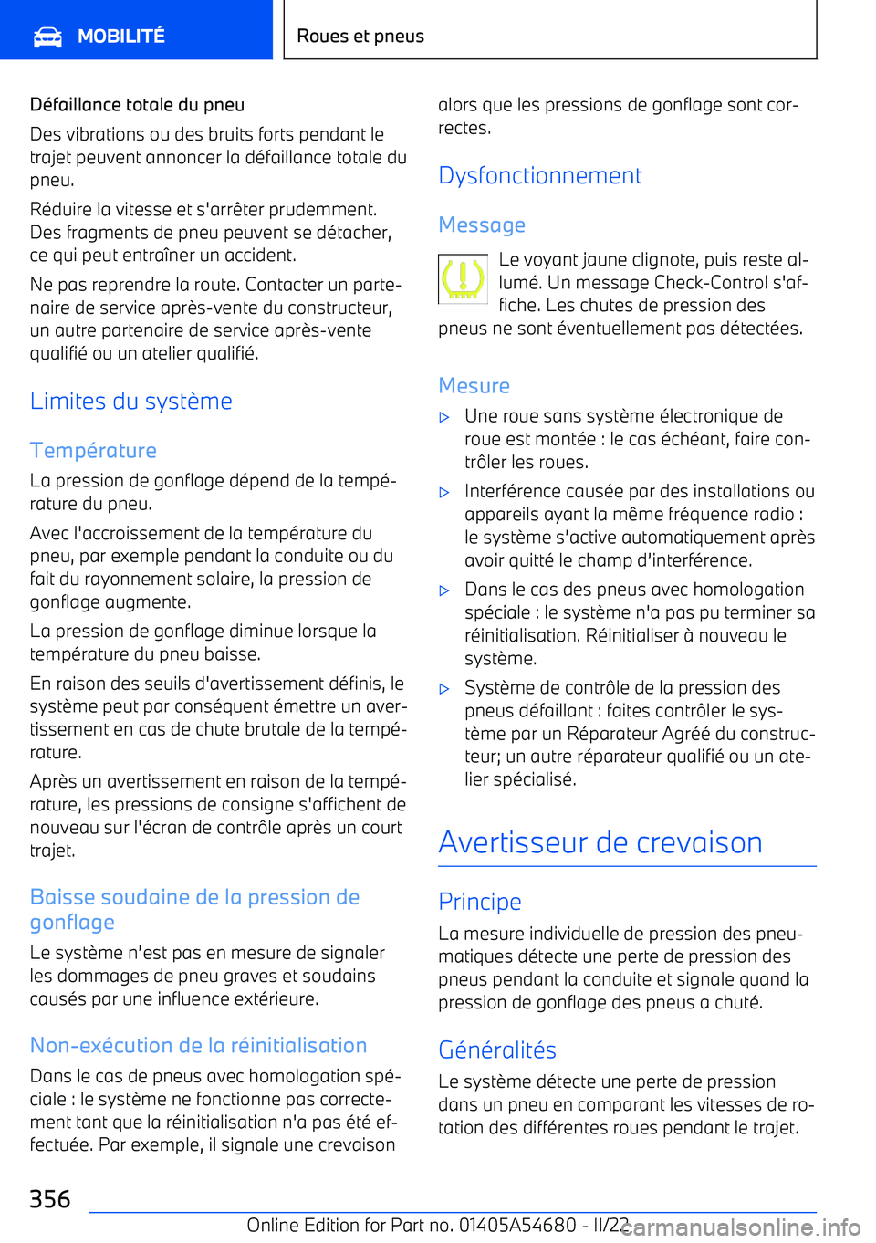 BMW I4 2022 Notices Demploi (in French) D BMW I4 2022 Notices Demploi (in French) D