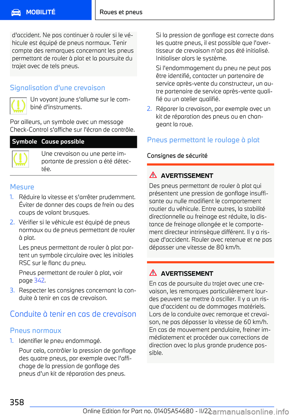BMW I4 2022 Notices Demploi (in French) d BMW I4 2022 Notices Demploi (in French) d