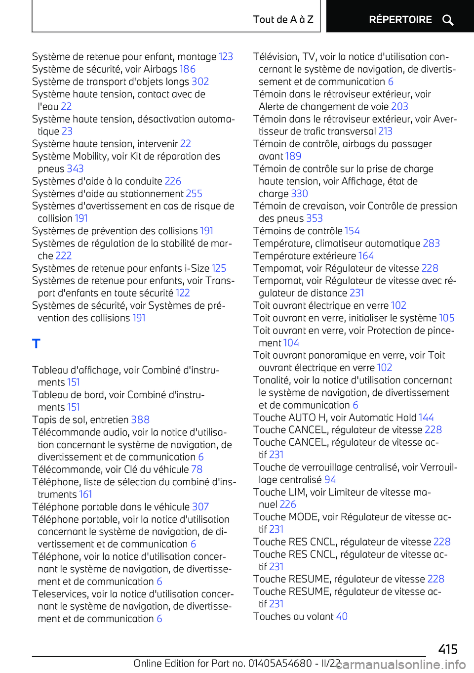 BMW I4 2022  Notices Demploi (in French) Syst