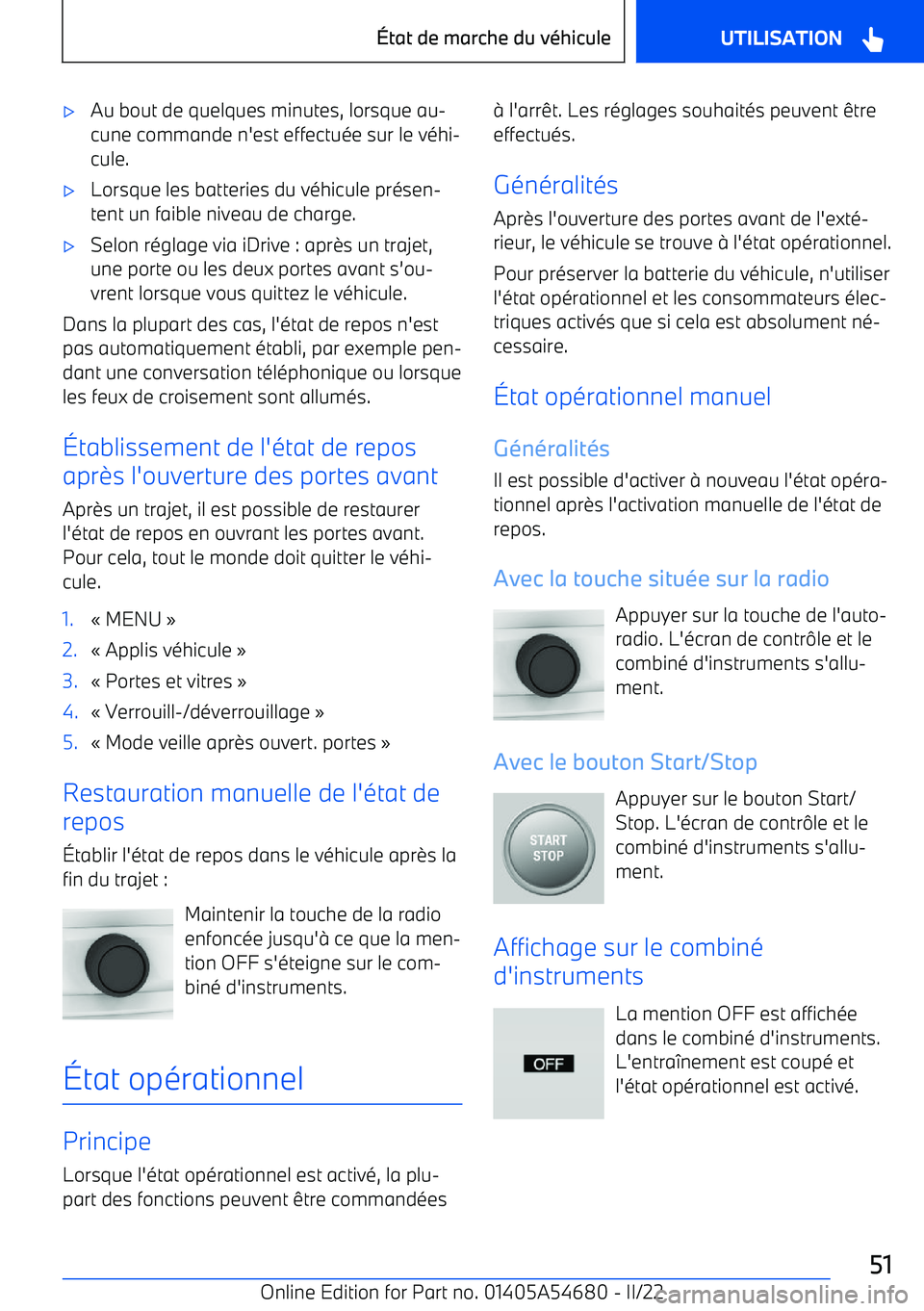 BMW I4 2022 Notices Demploi (in French) BMW I4 2022 Notices Demploi (in French)