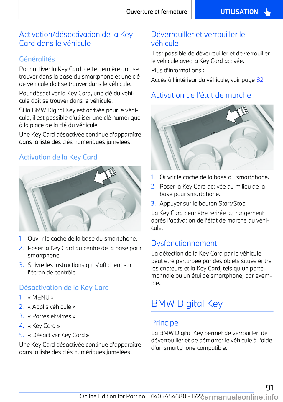 BMW I4 2022 Notices Demploi (in French) Activation/d BMW I4 2022 Notices Demploi (in French) Activation/d