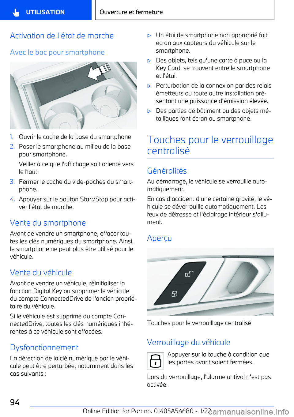 BMW I4 2022 Notices Demploi (in French) Activation de l BMW I4 2022 Notices Demploi (in French) Activation de l