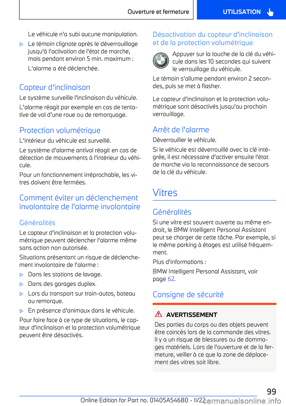 BMW I4 2022 Notices Demploi (in French) Le v BMW I4 2022 Notices Demploi (in French) Le v