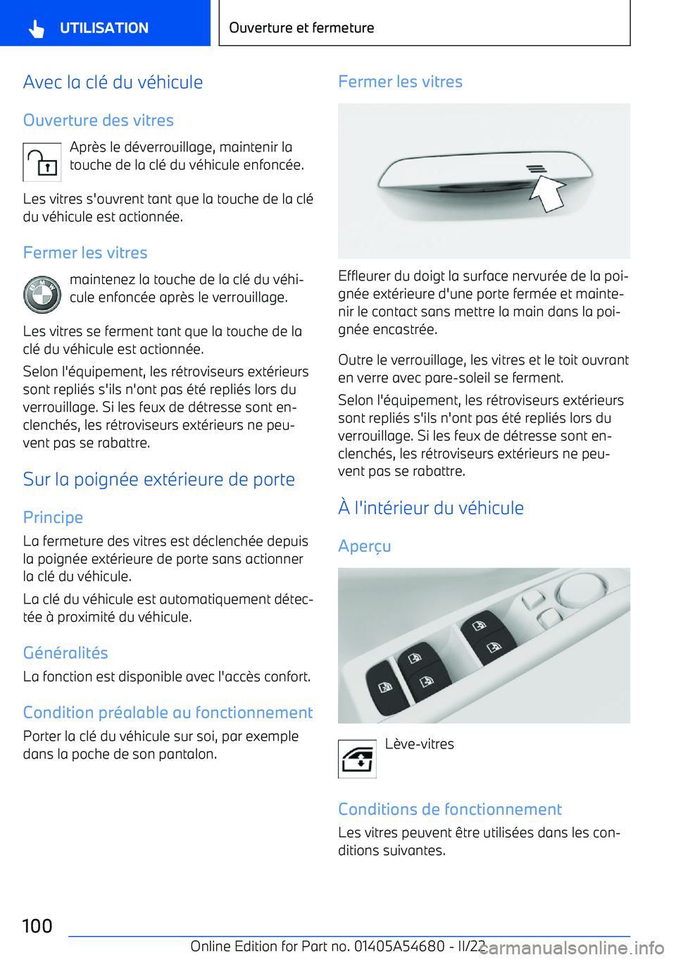 BMW I4 2022 Notices Demploi (in French) Avec la cl BMW I4 2022 Notices Demploi (in French) Avec la cl