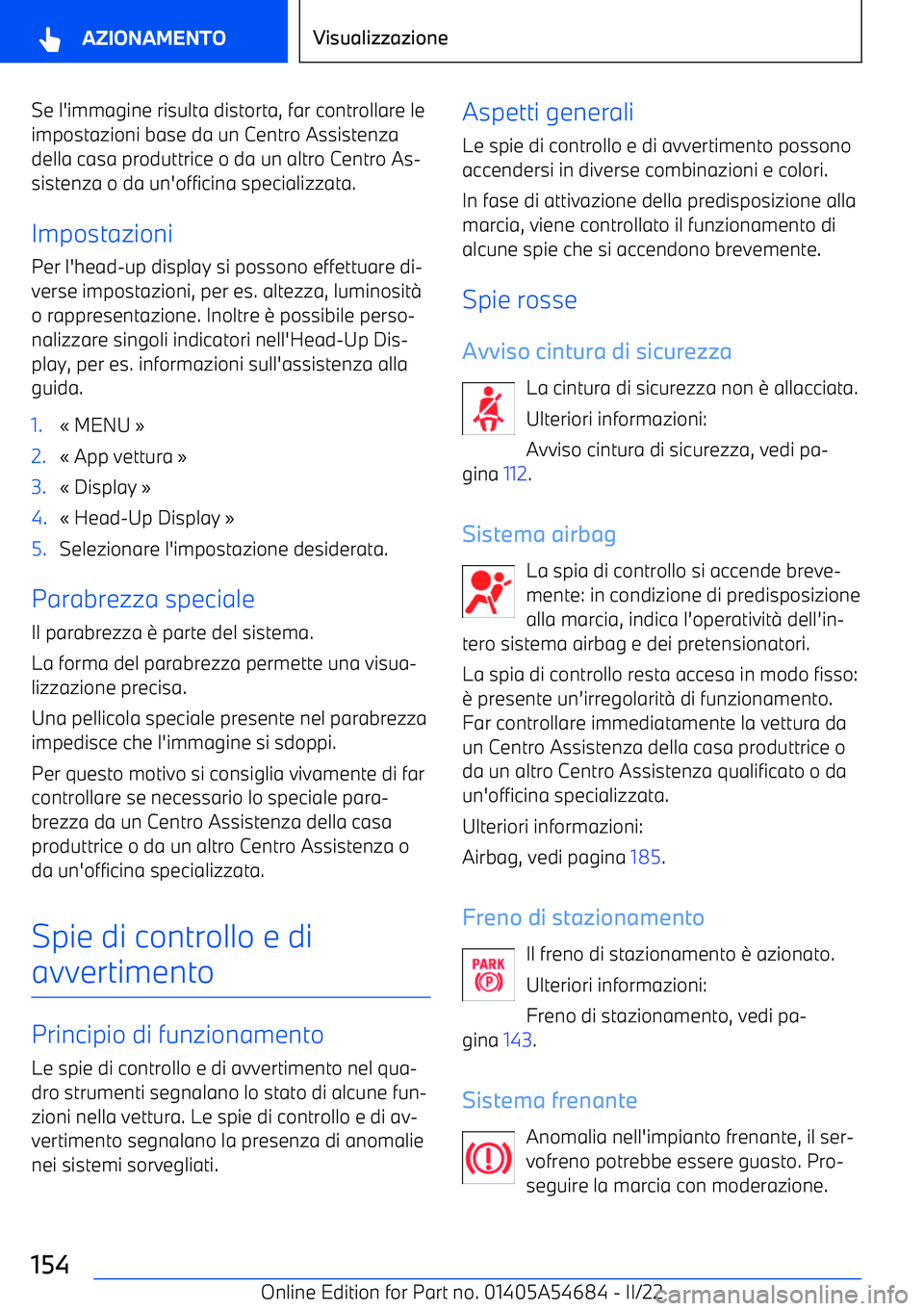BMW I4 2022  Libretti Di Uso E manutenzione (in Italian) Se l
