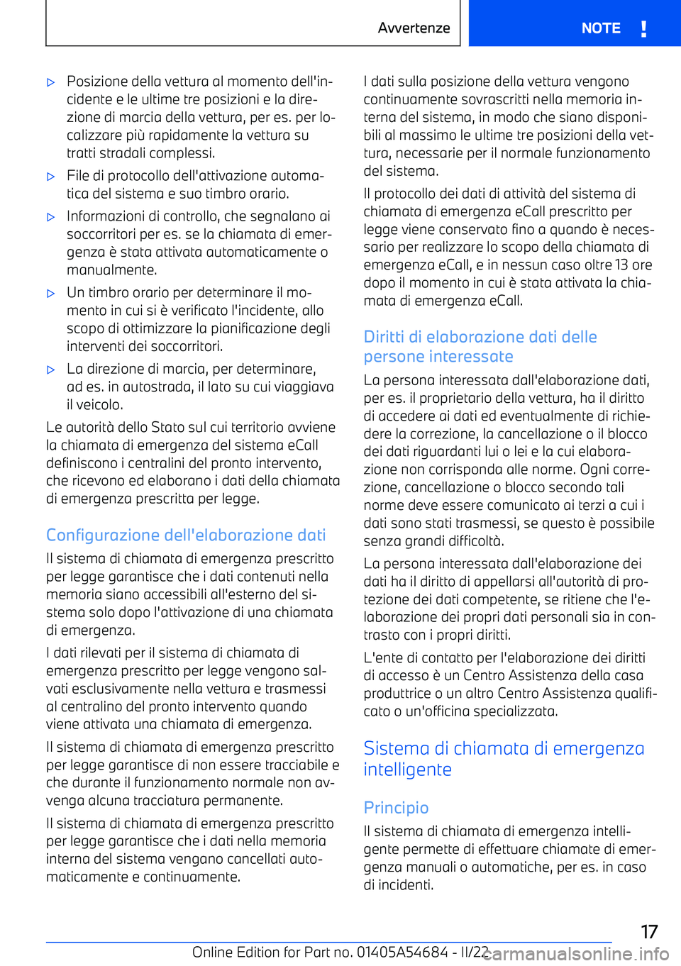 BMW I4 2022  Libretti Di Uso E manutenzione (in Italian) 