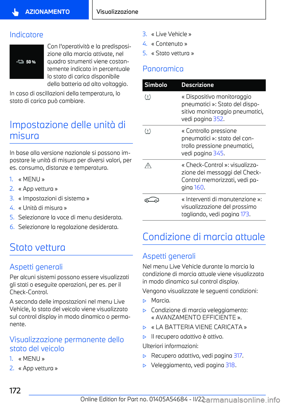 BMW I4 2022 Libretti Di Uso E manutenzione (in Italian) IndicatoreCon l BMW I4 2022 Libretti Di Uso E manutenzione (in Italian) IndicatoreCon l