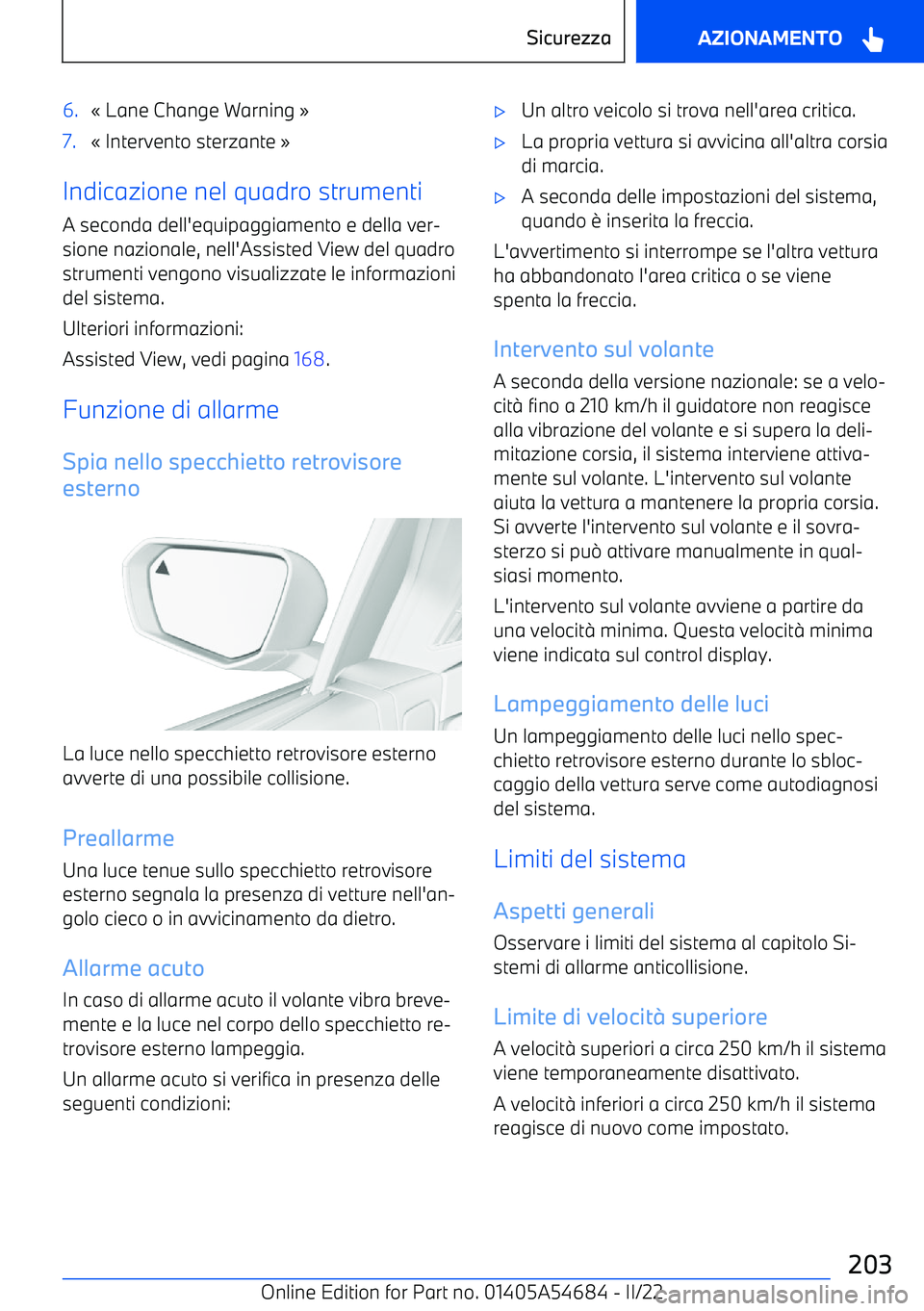 BMW I4 2022  Libretti Di Uso E manutenzione (in Italian) 6.