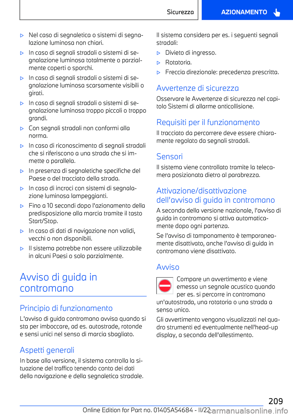 BMW I4 2022  Libretti Di Uso E manutenzione (in Italian) 