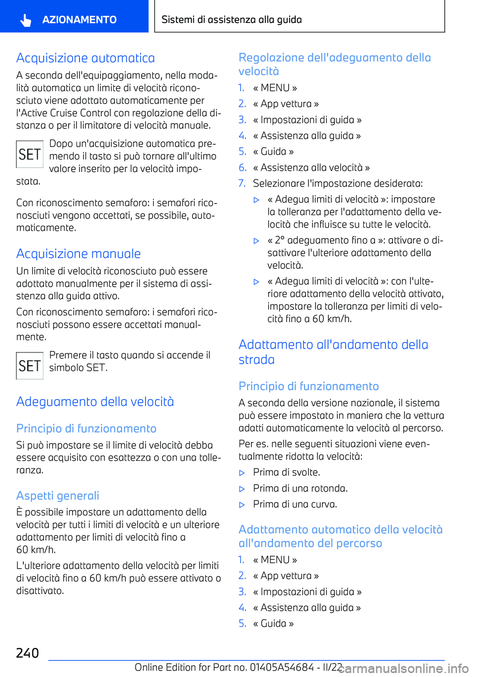 BMW I4 2022 Libretti Di Uso E manutenzione (in Italian) Acquisizione automaticaA seconda dell BMW I4 2022 Libretti Di Uso E manutenzione (in Italian) Acquisizione automaticaA seconda dell