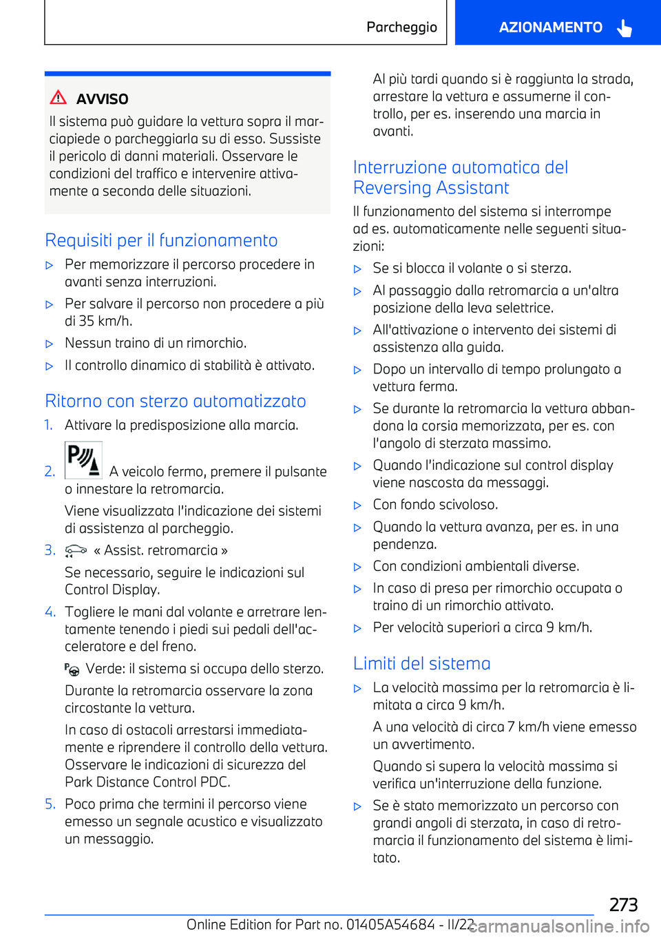 BMW I4 2022 Libretti Di Uso E manutenzione (in Italian) AVVISO
Il sistema pu BMW I4 2022 Libretti Di Uso E manutenzione (in Italian) AVVISO
Il sistema pu
