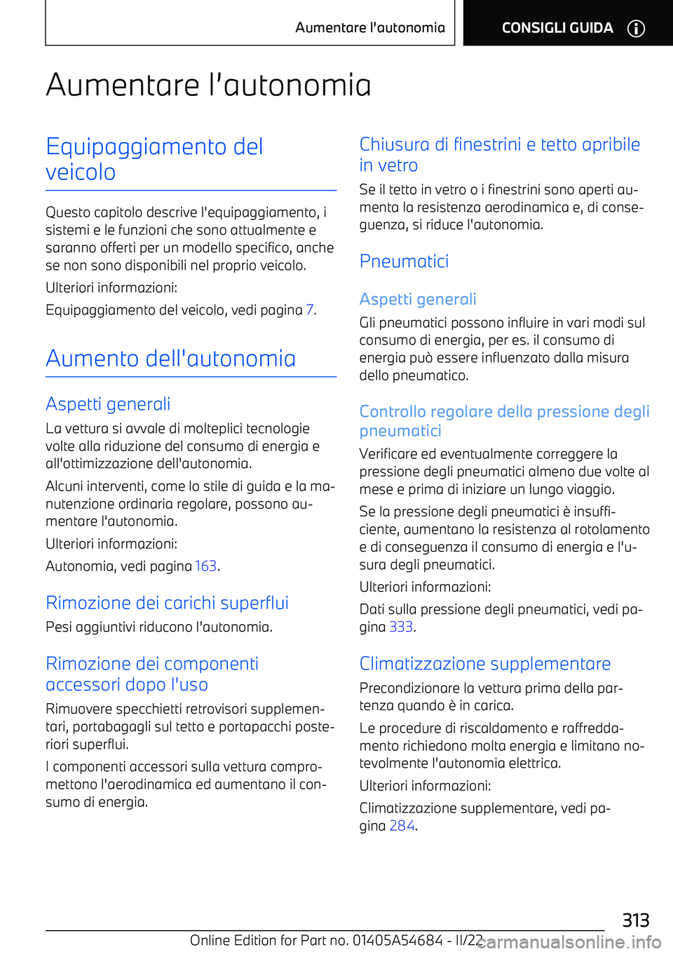 BMW I4 2022  Libretti Di Uso E manutenzione (in Italian) Aumentare l