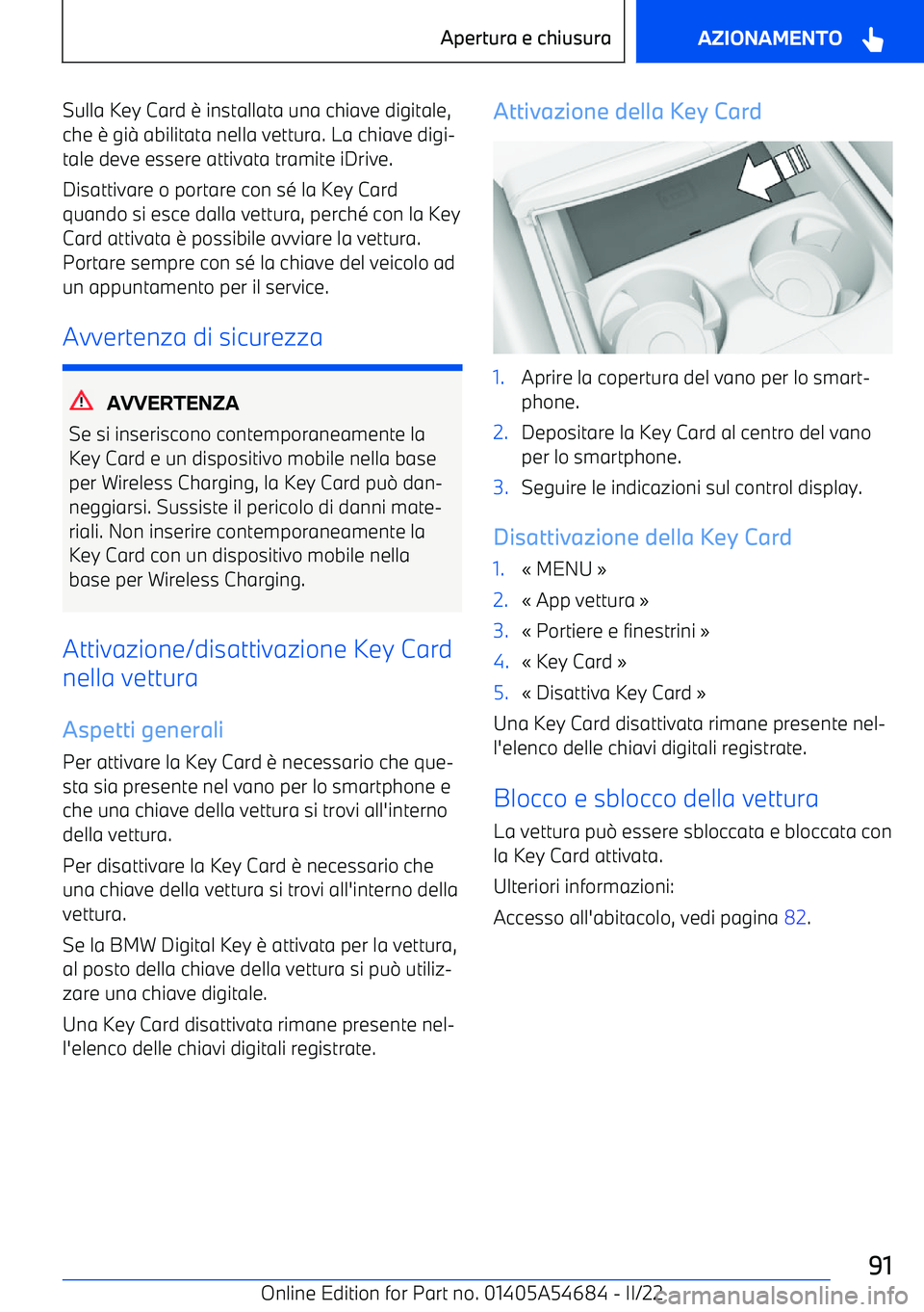 BMW I4 2022 Libretti Di Uso E manutenzione (in Italian) Sulla Key Card BMW I4 2022 Libretti Di Uso E manutenzione (in Italian) Sulla Key Card