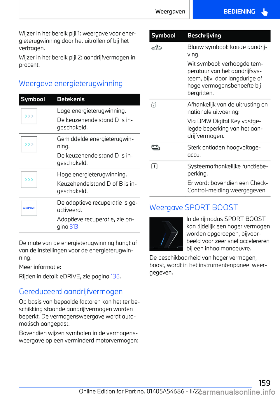 BMW I4 2022 Instructieboekjes (in Dutch) Wijzer in het bereik pijl 1: weergave voor ener BMW I4 2022 Instructieboekjes (in Dutch) Wijzer in het bereik pijl 1: weergave voor ener