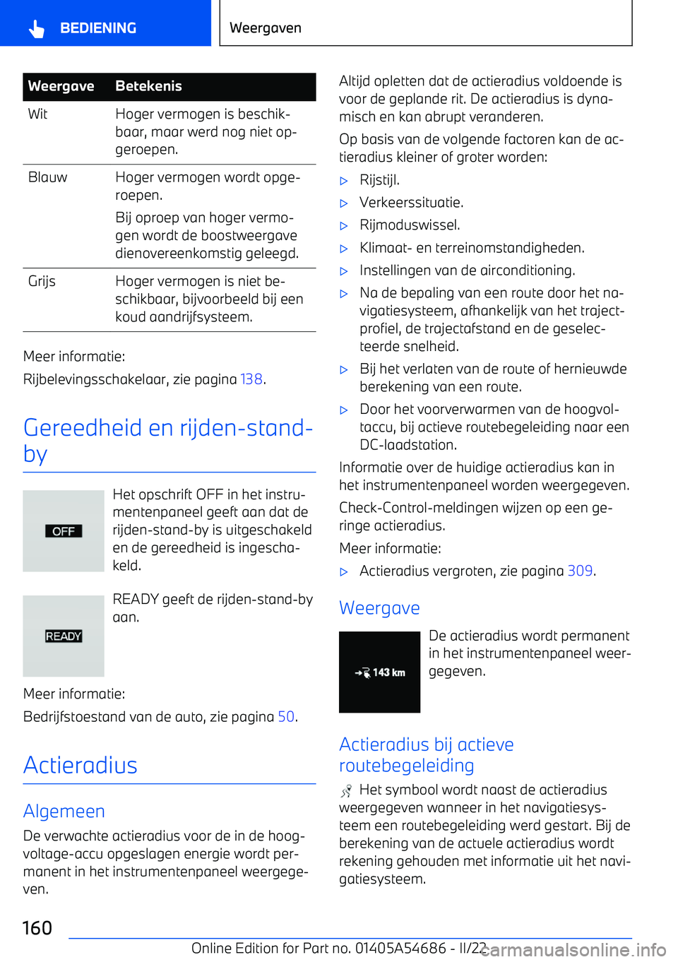 BMW I4 2022 Instructieboekjes (in Dutch) WeergaveBetekenisWitHoger vermogen is beschik BMW I4 2022 Instructieboekjes (in Dutch) WeergaveBetekenisWitHoger vermogen is beschik