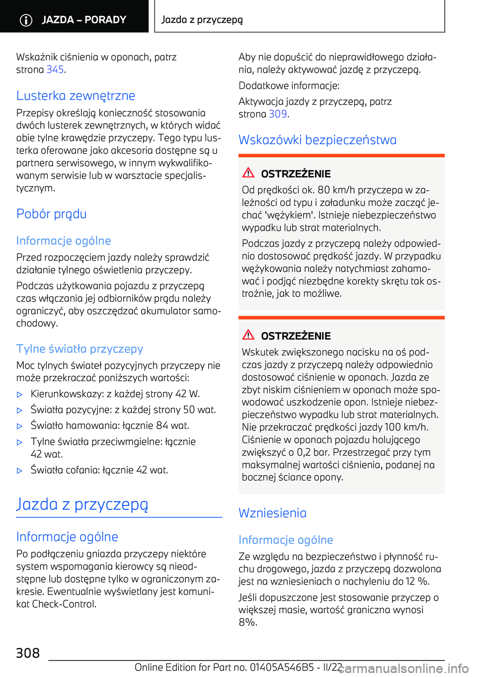 BMW I4 2022  Instrukcja obsługi (in Polish) Wska