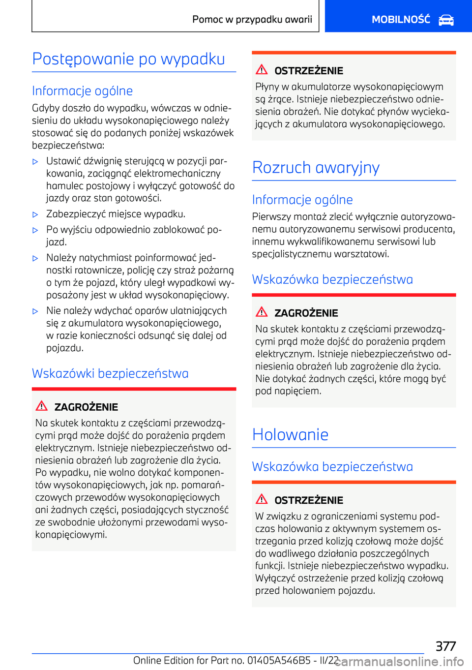 BMW I4 2022  Instrukcja obsługi (in Polish) Post