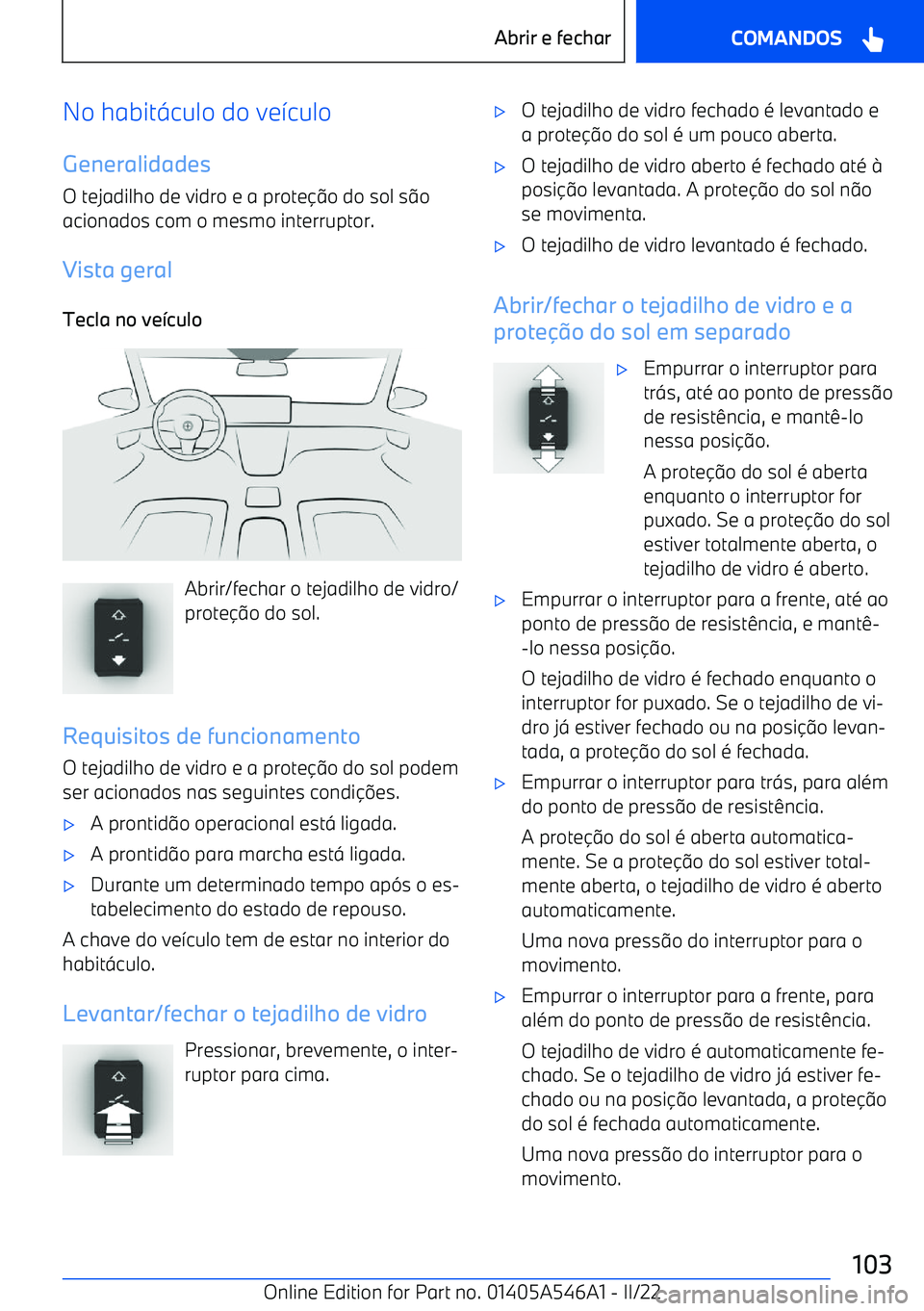 BMW I4 2022  Manual do condutor (in Portuguese) No habit