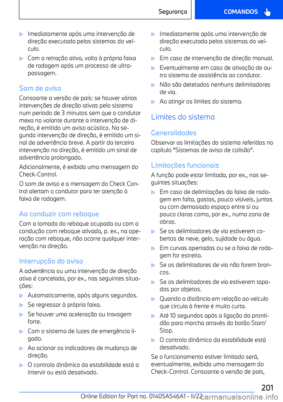BMW I4 2022  Manual do condutor (in Portuguese) 