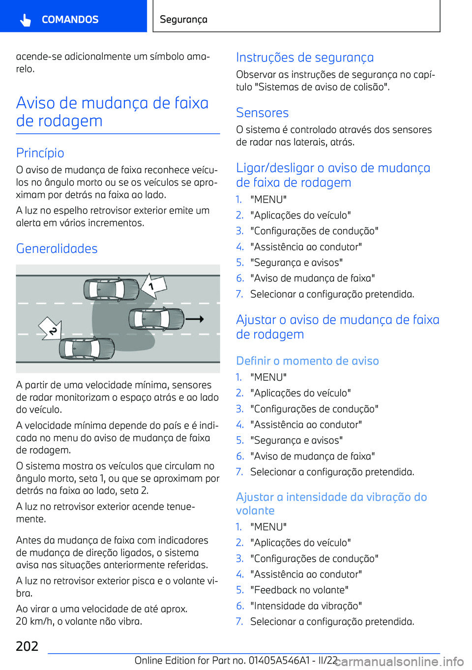 BMW I4 2022  Manual do condutor (in Portuguese) acende
