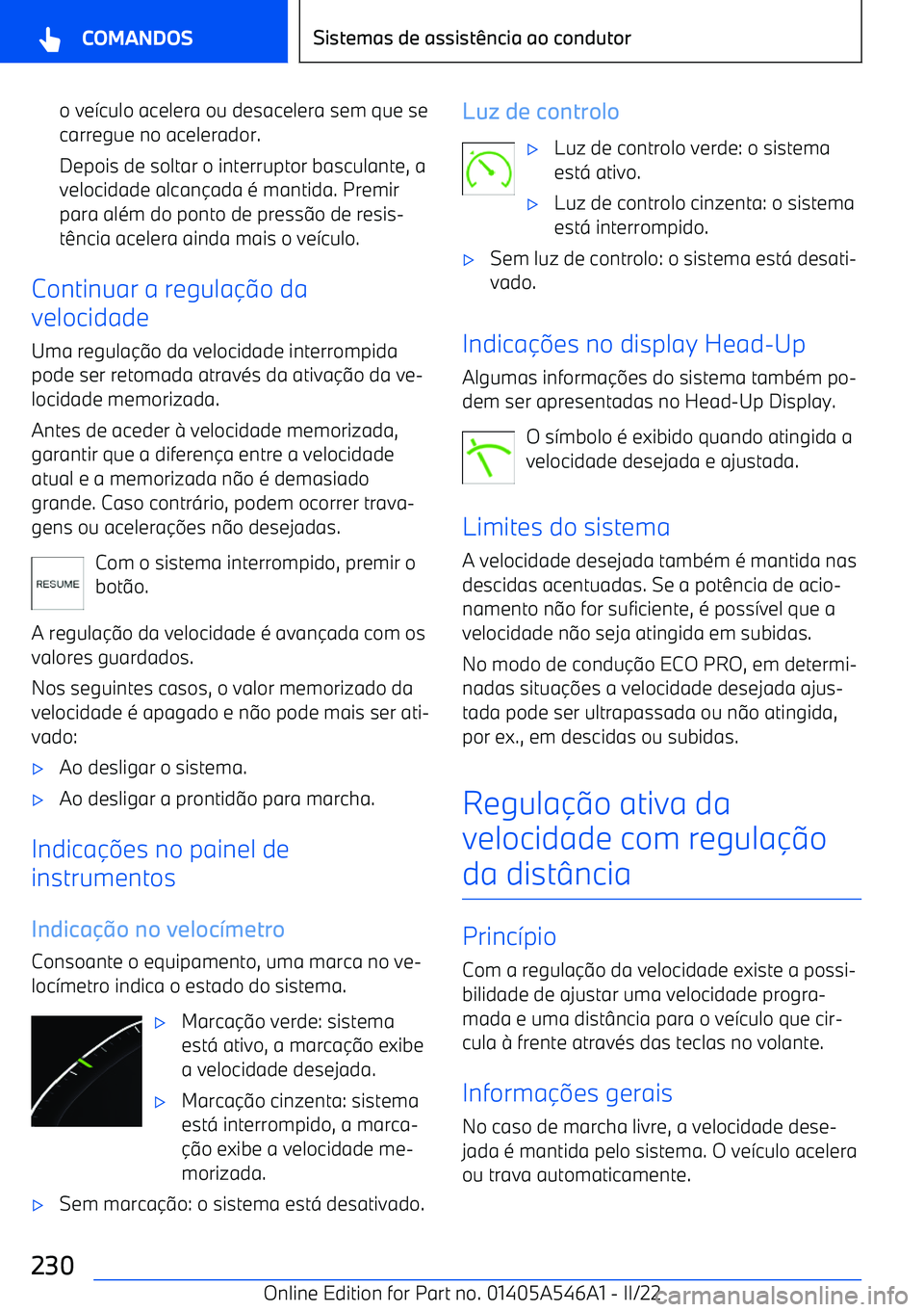 BMW I4 2022  Manual do condutor (in Portuguese) o ve