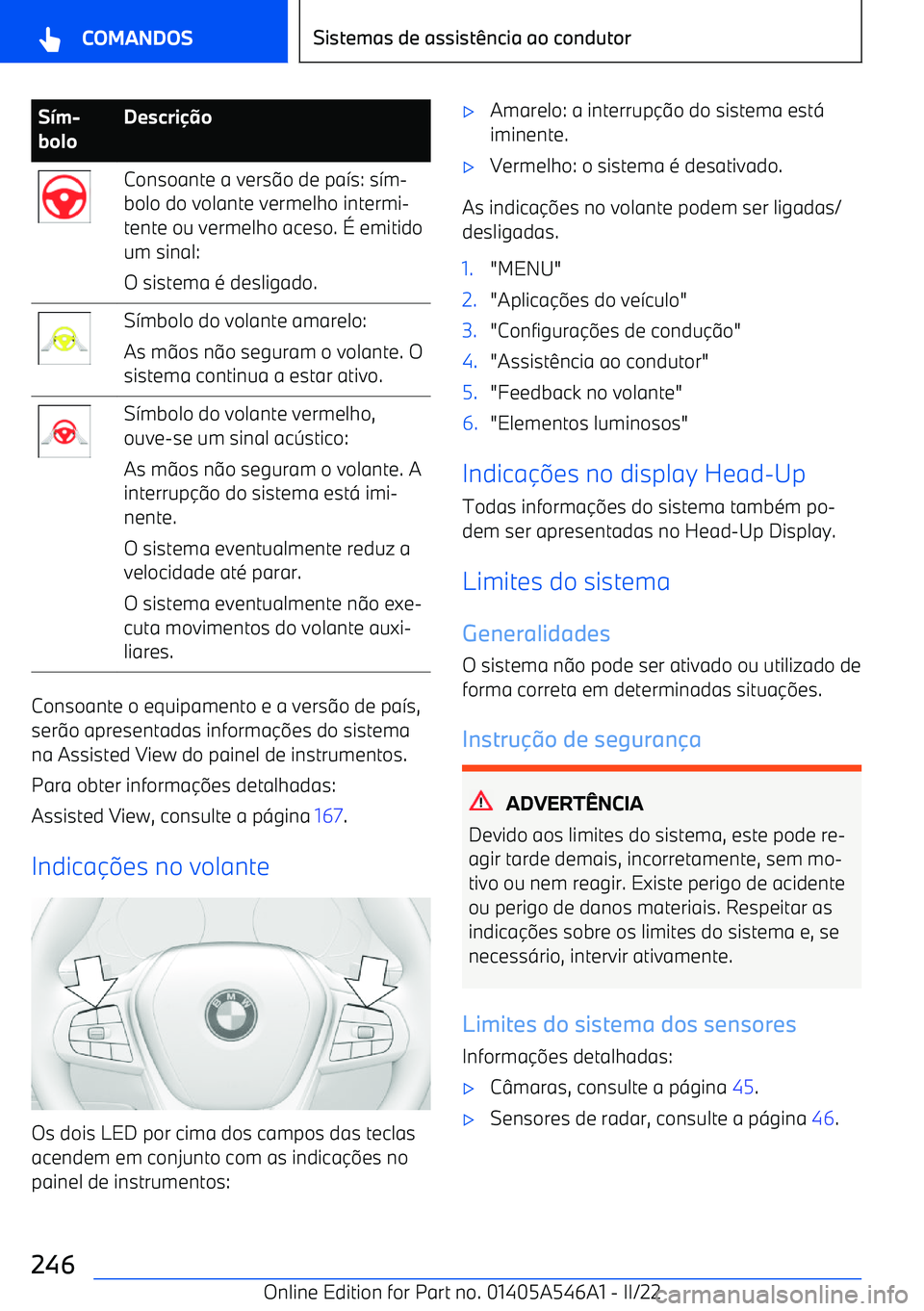 BMW I4 2022  Manual do condutor (in Portuguese) S