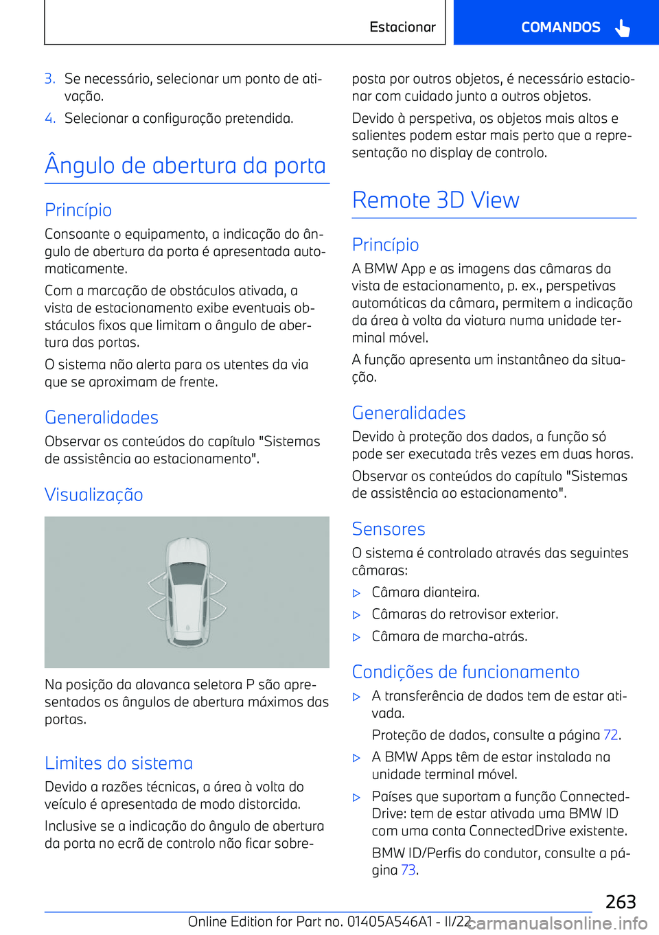 BMW I4 2022  Manual do condutor (in Portuguese) 3.Se necess
