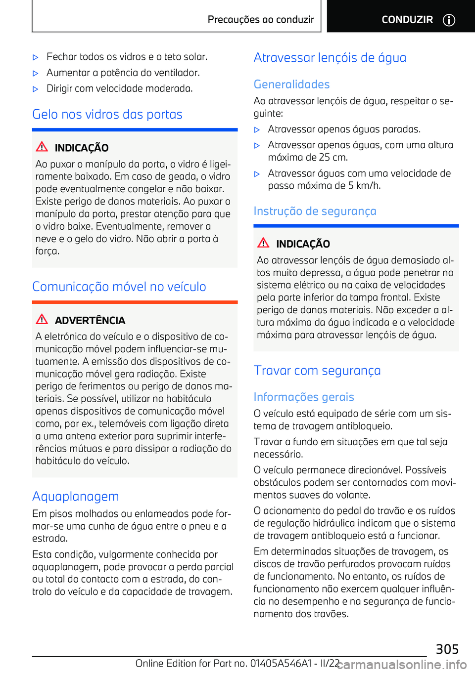 BMW I4 2022  Manual do condutor (in Portuguese) 