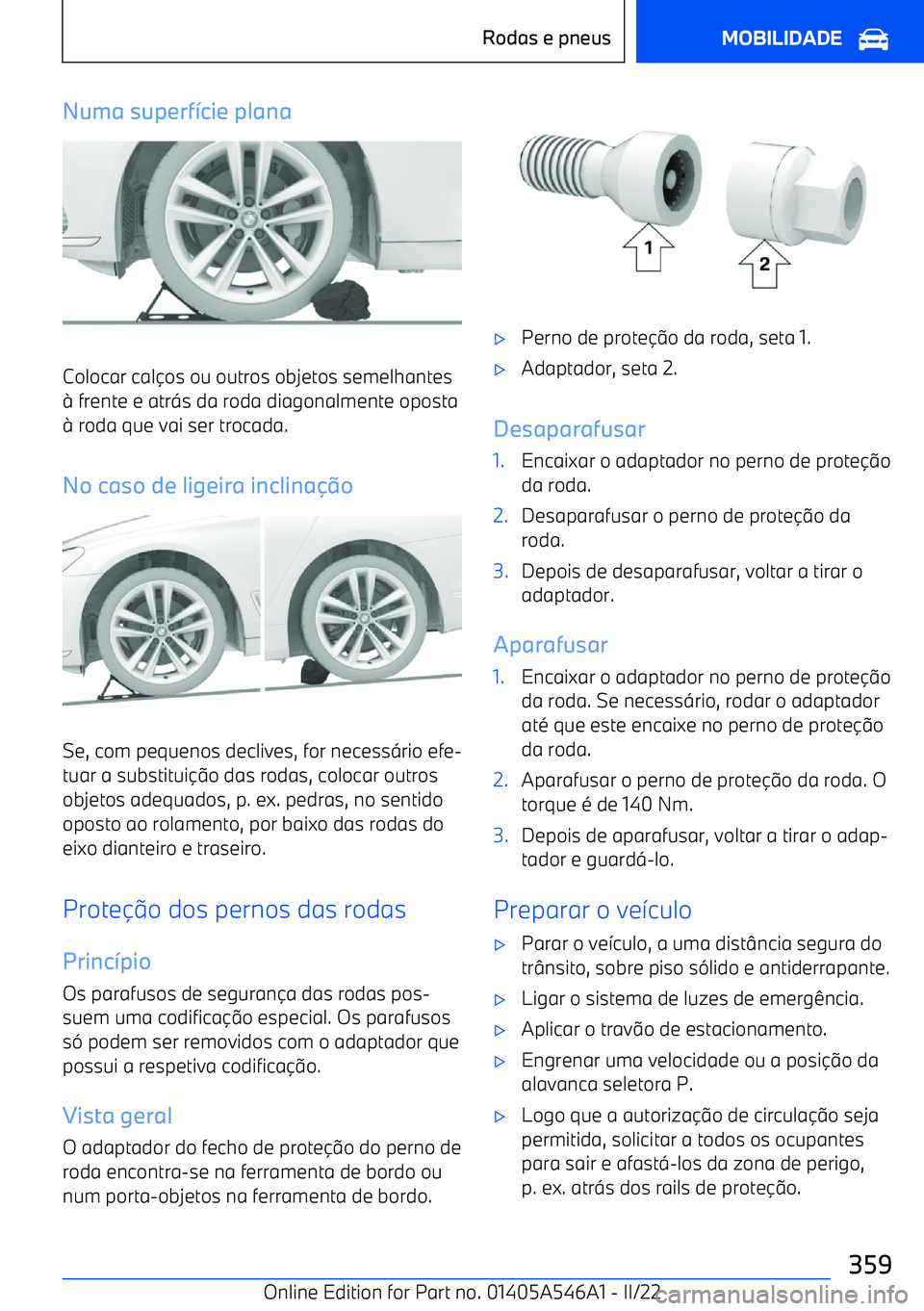 BMW I4 2022  Manual do condutor (in Portuguese) Numa superf