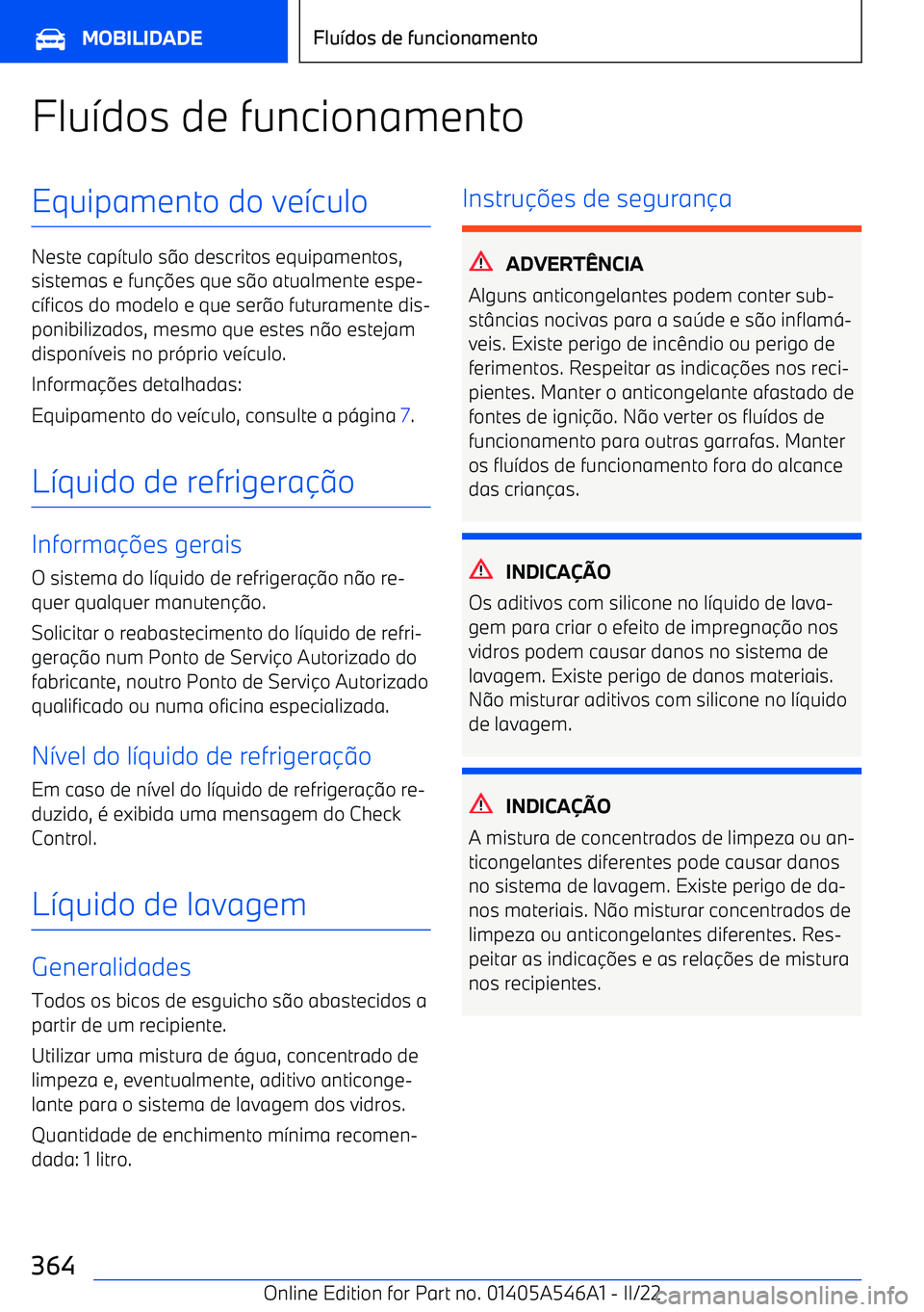 BMW I4 2022  Manual do condutor (in Portuguese) Flu