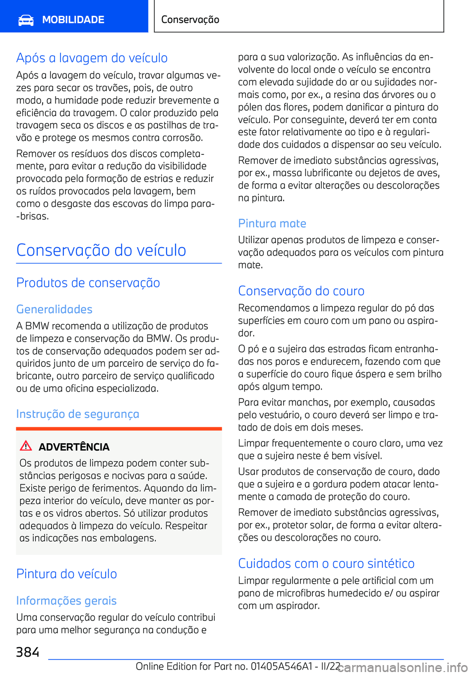 BMW I4 2022  Manual do condutor (in Portuguese) Ap