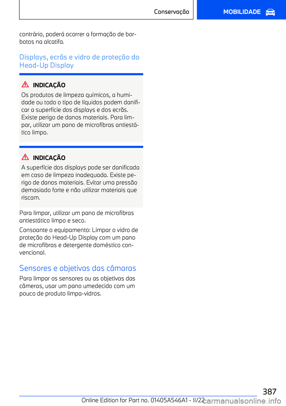 BMW I4 2022  Manual do condutor (in Portuguese) contr