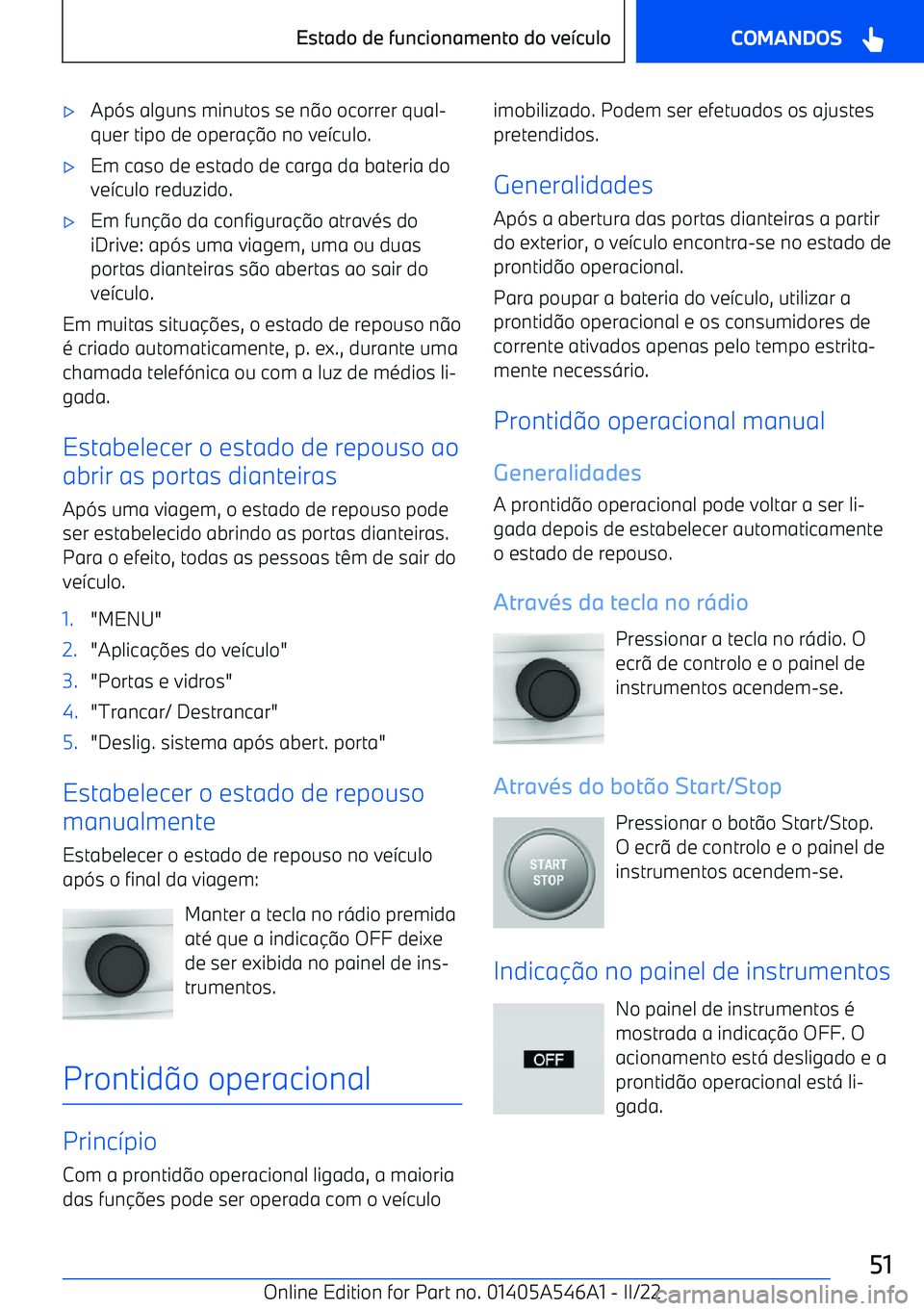 BMW I4 2022  Manual do condutor (in Portuguese) 