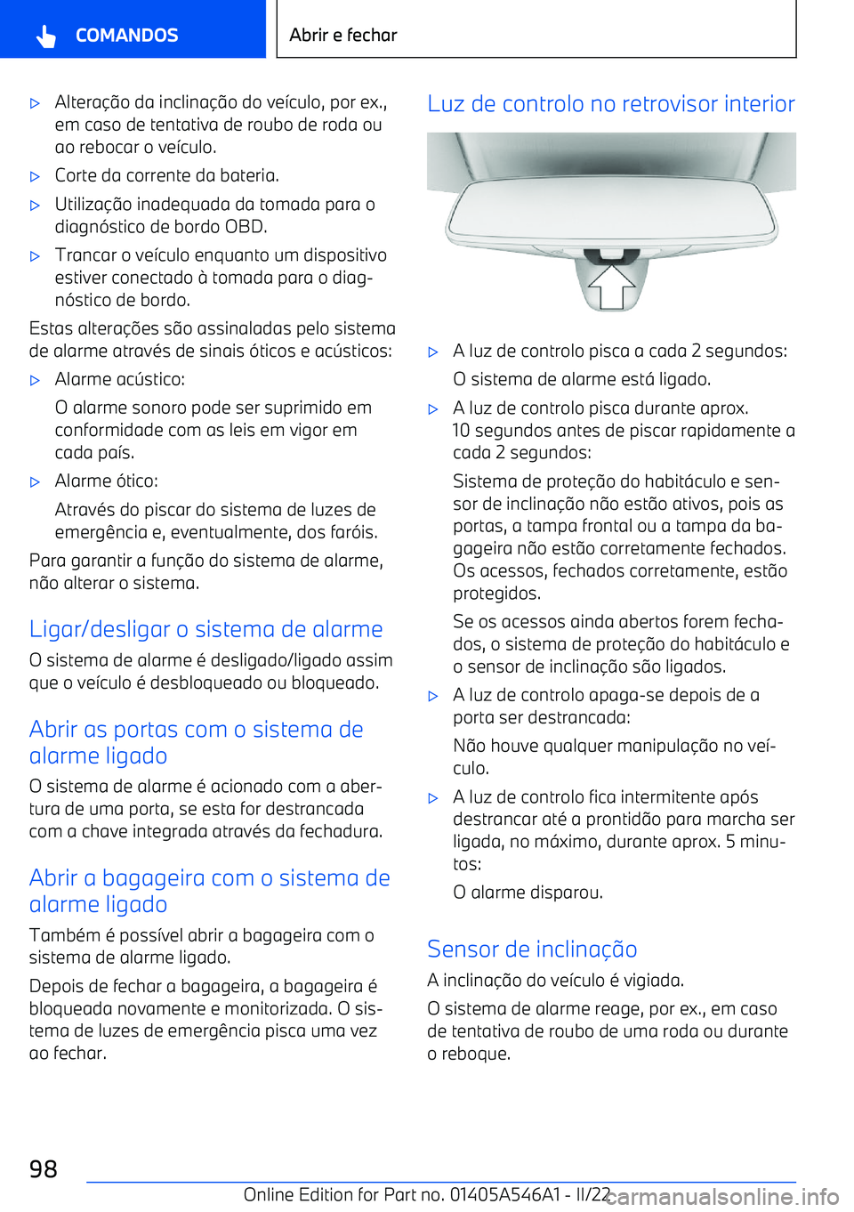 BMW I4 2022  Manual do condutor (in Portuguese) 
