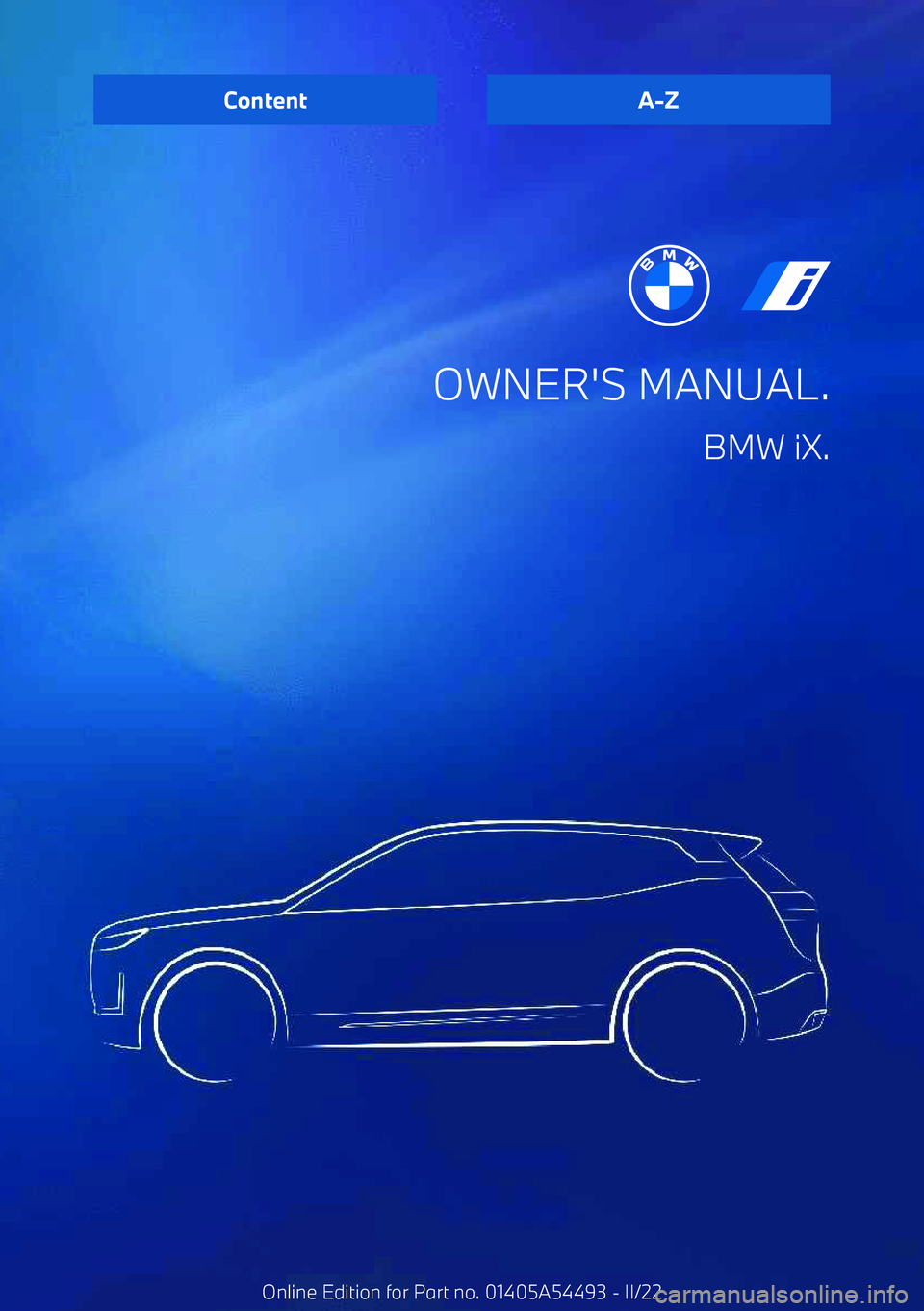 BMW IX 2022 Owners Manual (372 Pages)