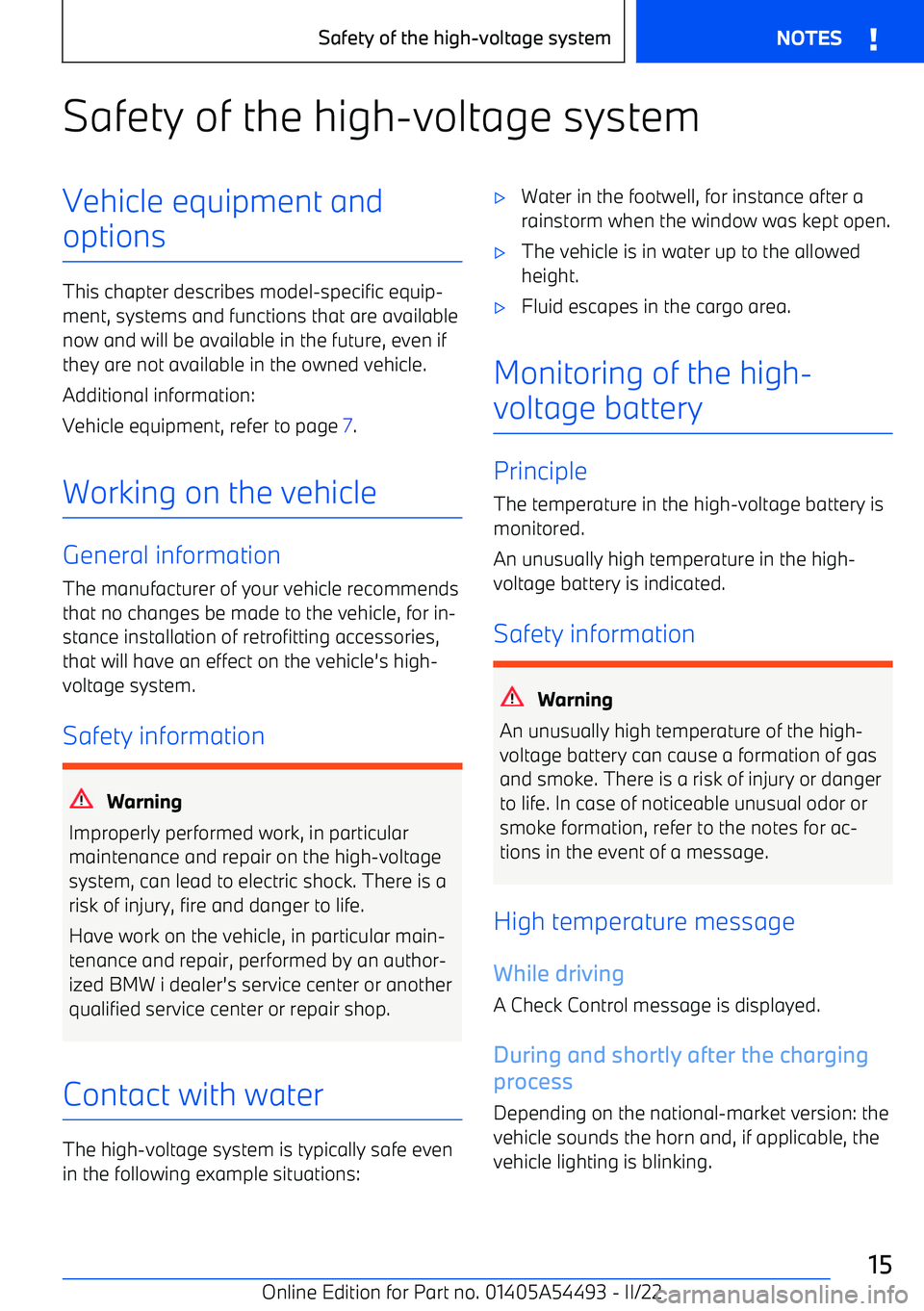 BMW IX 2022 User Guide Safety of the high BMW IX 2022 User Guide Safety of the high