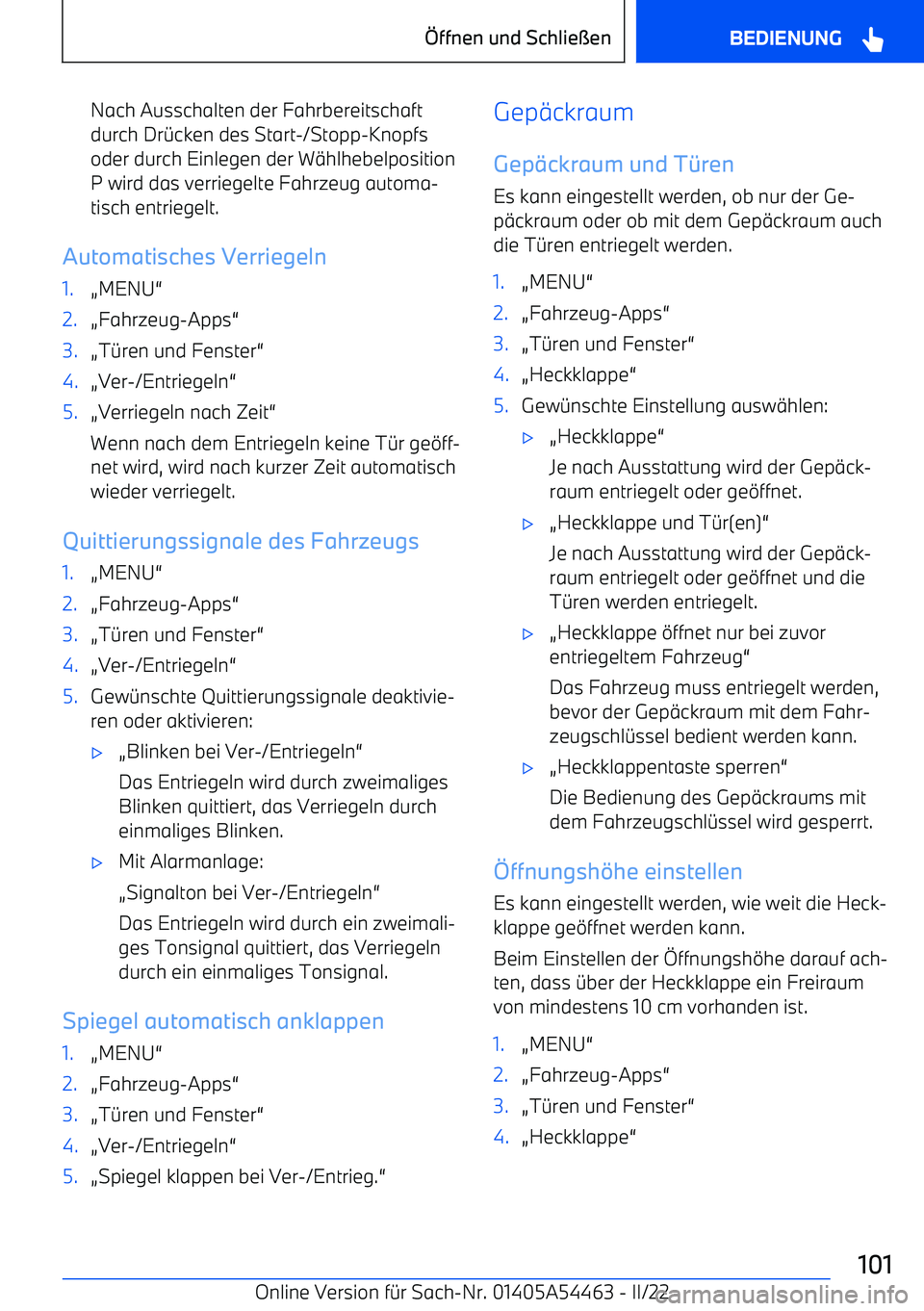 BMW IX 2022 Betriebsanleitungen (in German) Nach Ausschalten der Fahrbereitschaftdurch Dr BMW IX 2022 Betriebsanleitungen (in German) Nach Ausschalten der Fahrbereitschaftdurch Dr